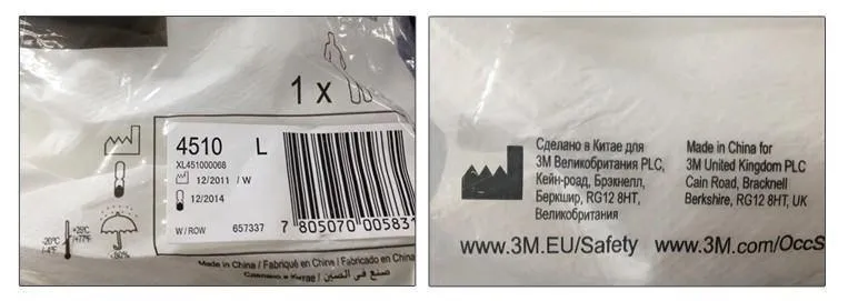 3M 4510-Sicherheitskleidung Einweg-Schutzanzug mit Kapuze Anti-Partikel / Limited Liquid Chemical Splash LT074