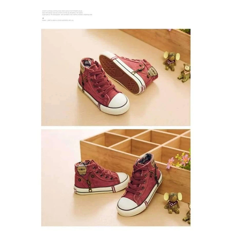 Autumn Expert Skill Children Casual Shoes Boys Girls Sport Shoes Breathable Denim Sneakers Kids Canvas Shoes Baby Boots