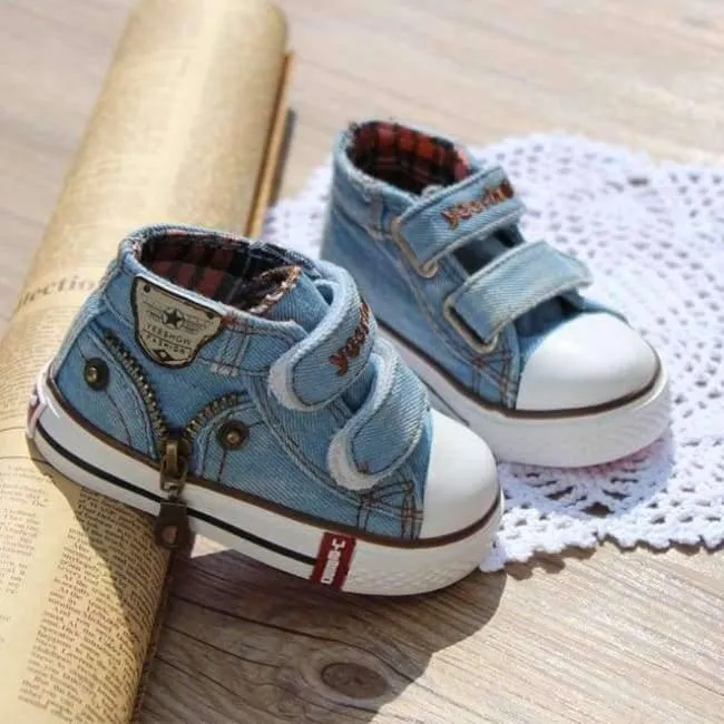 Canvas Children Shoes Boys Sneakers Brand Kids Shoes for Girls Baby Jeans Denim Flat Boots toddler shoes YS660