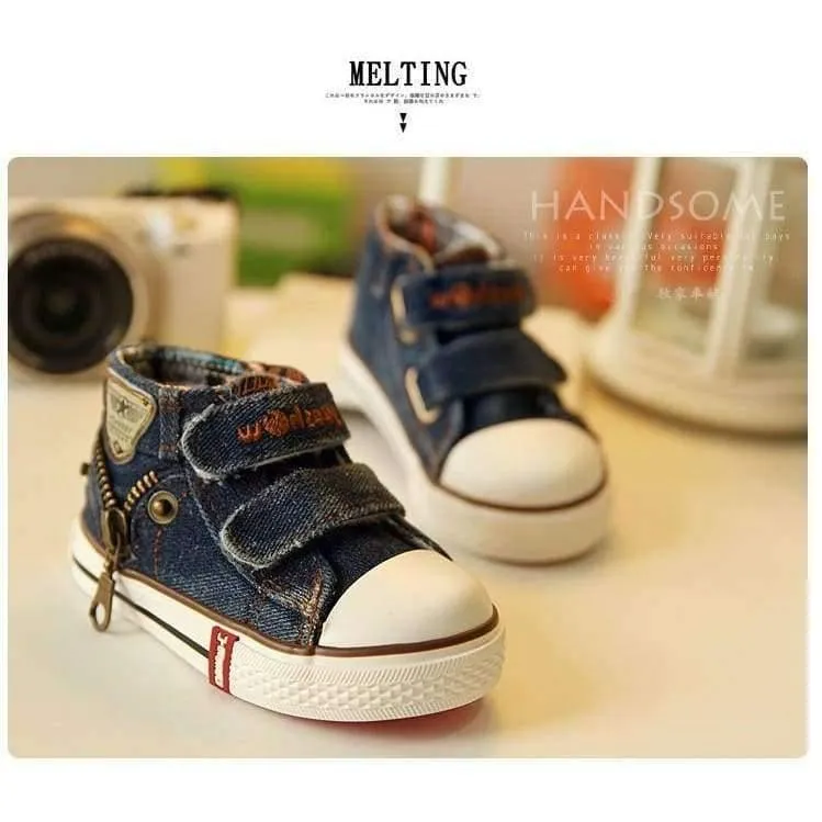 Canvas Children Shoes Boys Sneakers Brand Kids Shoes for Girls Baby Jeans Denim Flat Boots toddler shoes YS660