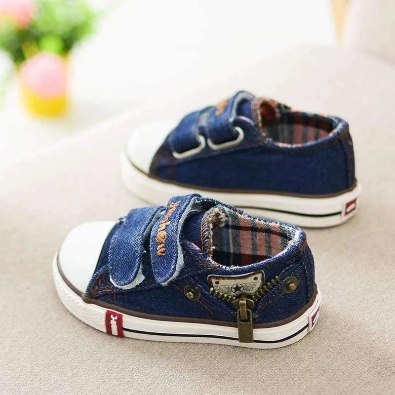 Canvas Children Shoes Boys Sneakers Brand Kids Shoes for Girls Baby Jeans Denim Flat Boots toddler shoes YS660