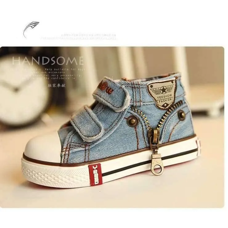 Canvas Children Shoes Boys Sneakers Brand Kids Shoes for Girls Baby Jeans Denim Flat Boots toddler shoes YS660