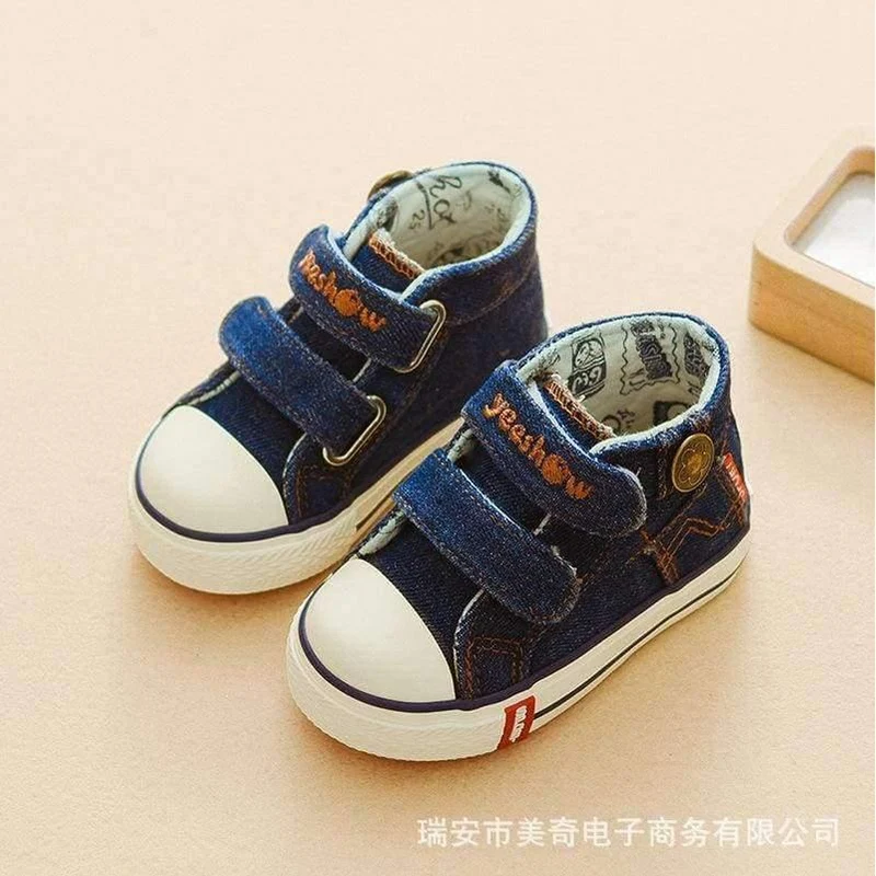 Canvas Children Shoes Boys Sneakers Brand Kids Shoes for Girls Baby Jeans Denim Flat Boots toddler shoes YS660