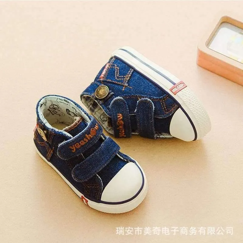 Canvas Children Shoes Boys Sneakers Brand Kids Shoes for Girls Baby Jeans Denim Flat Boots toddler shoes YS660