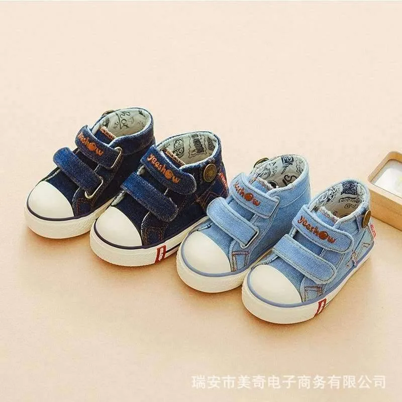 Canvas Children Shoes Boys Sneakers Brand Kids Shoes for Girls Baby Jeans Denim Flat Boots toddler shoes YS660