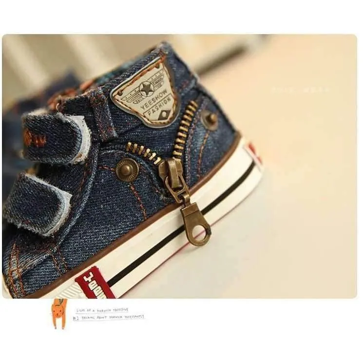 Canvas Children Shoes Boys Sneakers Brand Kids Shoes for Girls Baby Jeans Denim Flat Boots toddler shoes YS660