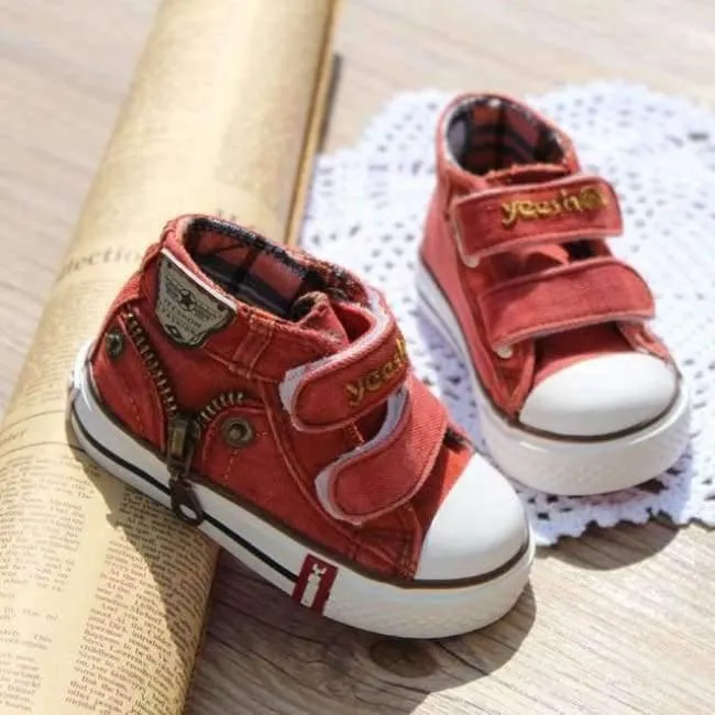 Canvas Children Shoes Boys Sneakers Brand Kids Shoes for Girls Baby Jeans Denim Flat Boots toddler shoes YS660