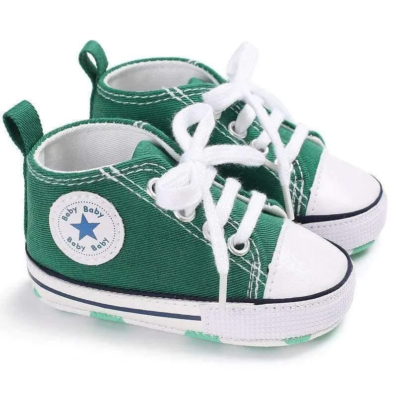 Newborn Sneakers Baby girls Boys Lace-up Canvas Shoes Active All Star Zapatos Bebe Toddler Shoes Infantil Sapatos