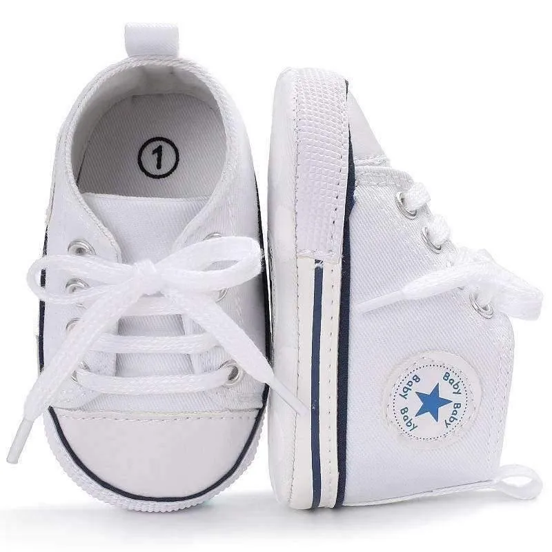 Newborn Sneakers Baby girls Boys Lace-up Canvas Shoes Active All Star Zapatos Bebe Toddler Shoes Infantil Sapatos