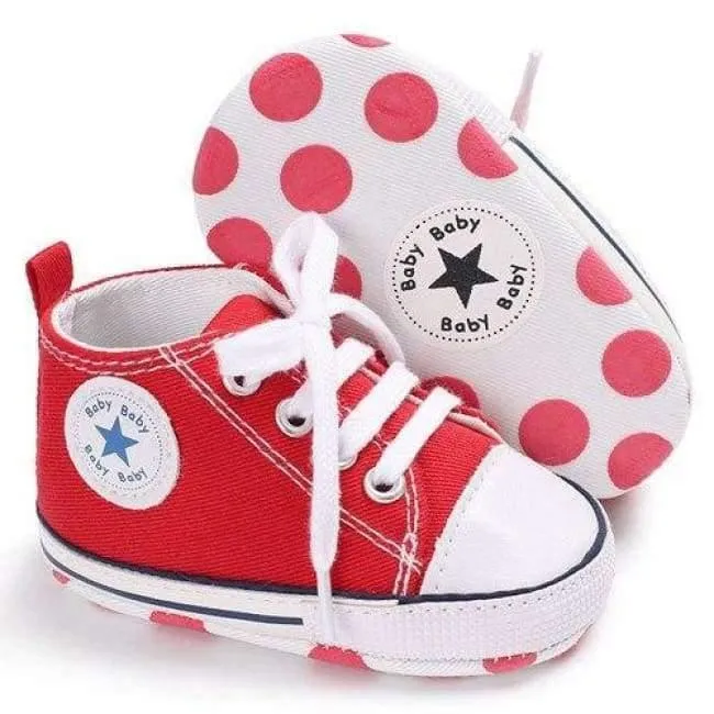 Newborn Sneakers Baby girls Boys Lace-up Canvas Shoes Active All Star Zapatos Bebe Toddler Shoes Infantil Sapatos