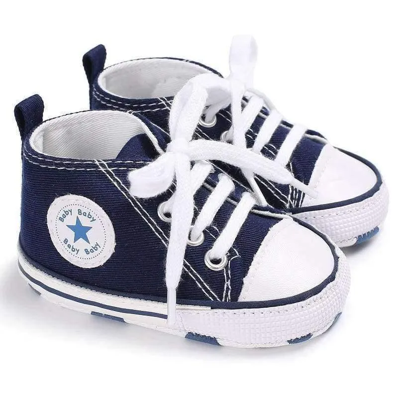 Newborn Sneakers Baby girls Boys Lace-up Canvas Shoes Active All Star Zapatos Bebe Toddler Shoes Infantil Sapatos