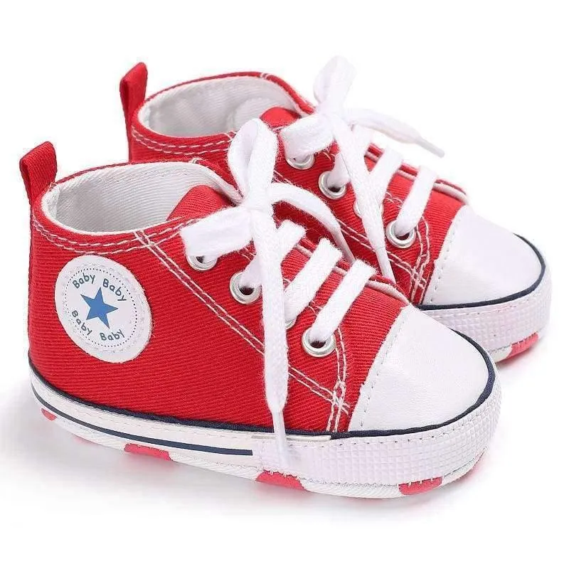 Newborn Sneakers Baby girls Boys Lace-up Canvas Shoes Active All Star Zapatos Bebe Toddler Shoes Infantil Sapatos