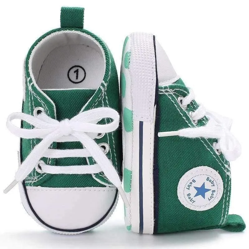 Newborn Sneakers Baby girls Boys Lace-up Canvas Shoes Active All Star Zapatos Bebe Toddler Shoes Infantil Sapatos