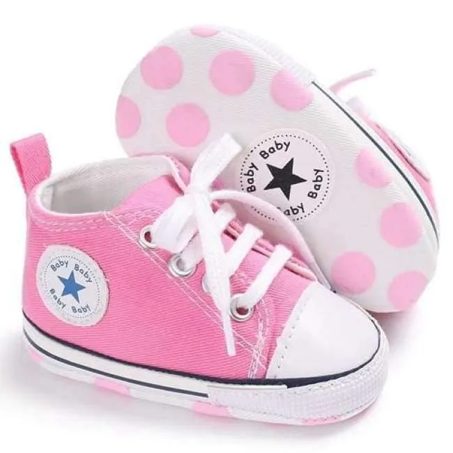 Newborn Sneakers Baby girls Boys Lace-up Canvas Shoes Active All Star Zapatos Bebe Toddler Shoes Infantil Sapatos