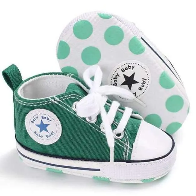 Newborn Sneakers Baby girls Boys Lace-up Canvas Shoes Active All Star Zapatos Bebe Toddler Shoes Infantil Sapatos