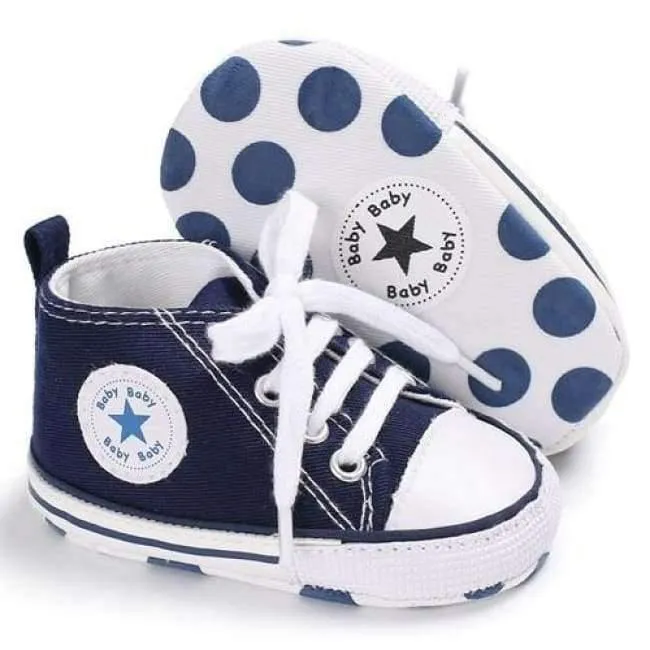 Newborn Sneakers Baby girls Boys Lace-up Canvas Shoes Active All Star Zapatos Bebe Toddler Shoes Infantil Sapatos