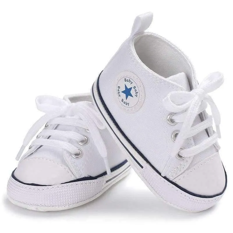 Newborn Sneakers Baby girls Boys Lace-up Canvas Shoes Active All Star Zapatos Bebe Toddler Shoes Infantil Sapatos