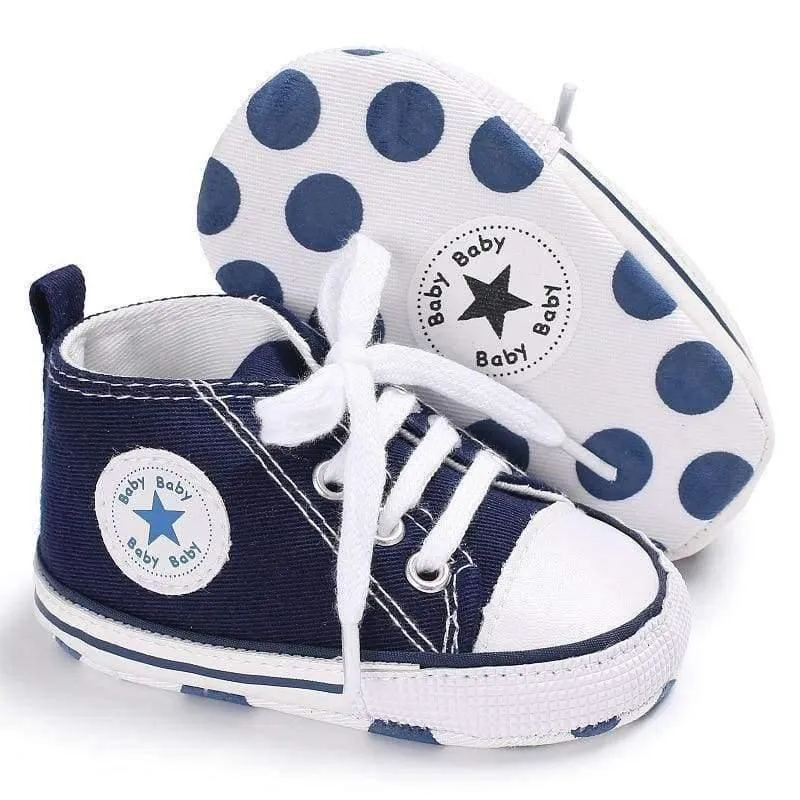 Newborn Sneakers Baby girls Boys Lace-up Canvas Shoes Active All Star Zapatos Bebe Toddler Shoes Infantil Sapatos