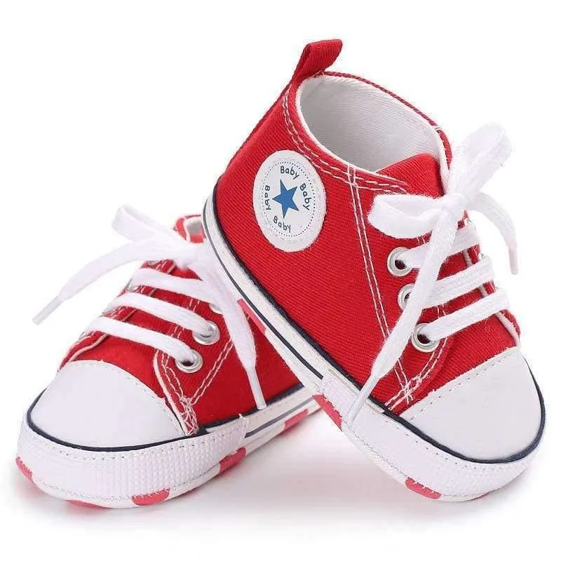 Newborn Sneakers Baby girls Boys Lace-up Canvas Shoes Active All Star Zapatos Bebe Toddler Shoes Infantil Sapatos