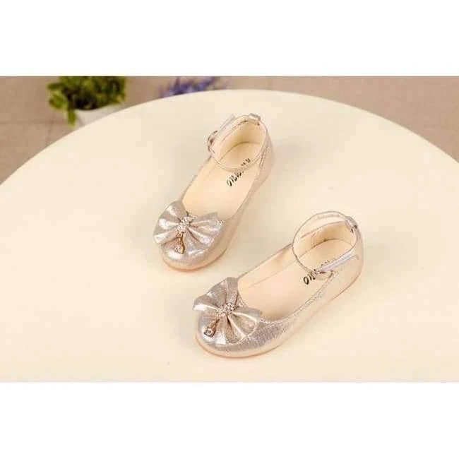Spring Kids princes Shoes For Girls Children Girl Wedding Shoe Gold Black Crown Sequins Baby Waterproof Footwear