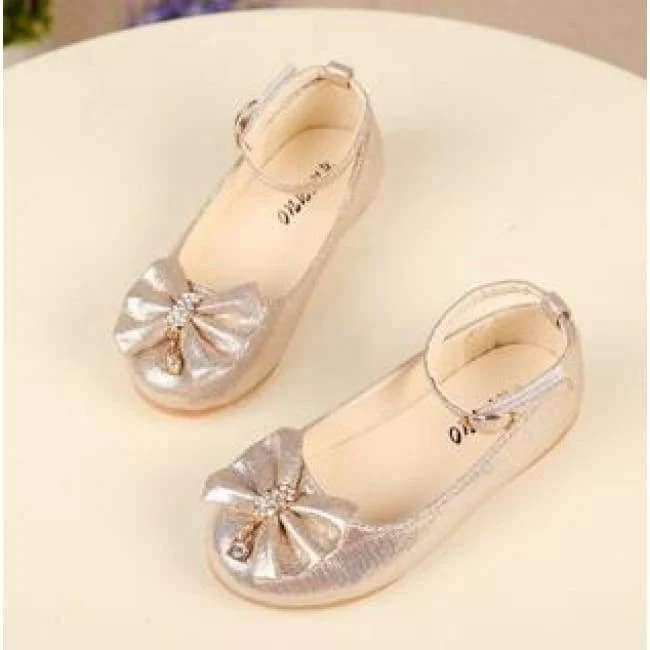 Spring Kids princes Shoes For Girls Children Girl Wedding Shoe Gold Black Crown Sequins Baby Waterproof Footwear