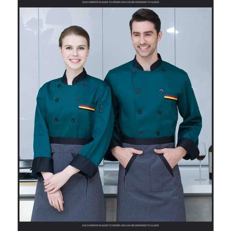 Männer Lange ärmeln Koch Jacke Hotel Service Arbeitskleidung Restaurant Küche Arbeit Werkzeug Chef Uniform Kochen Kleidung Frauen 89