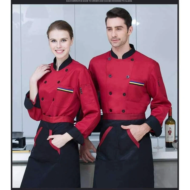 Männer Lange ärmeln Koch Jacke Hotel Service Arbeitskleidung Restaurant Küche Arbeit Werkzeug Chef Uniform Kochen Kleidung Frauen 89
