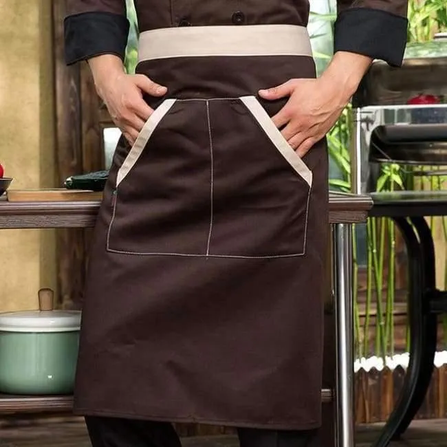 Atmungsaktives Mesh-Patchwork Kurzarm-Check Küche Kochuniformen Catering Hotel Restaurant Kellner Arbeitskleidung Overalls