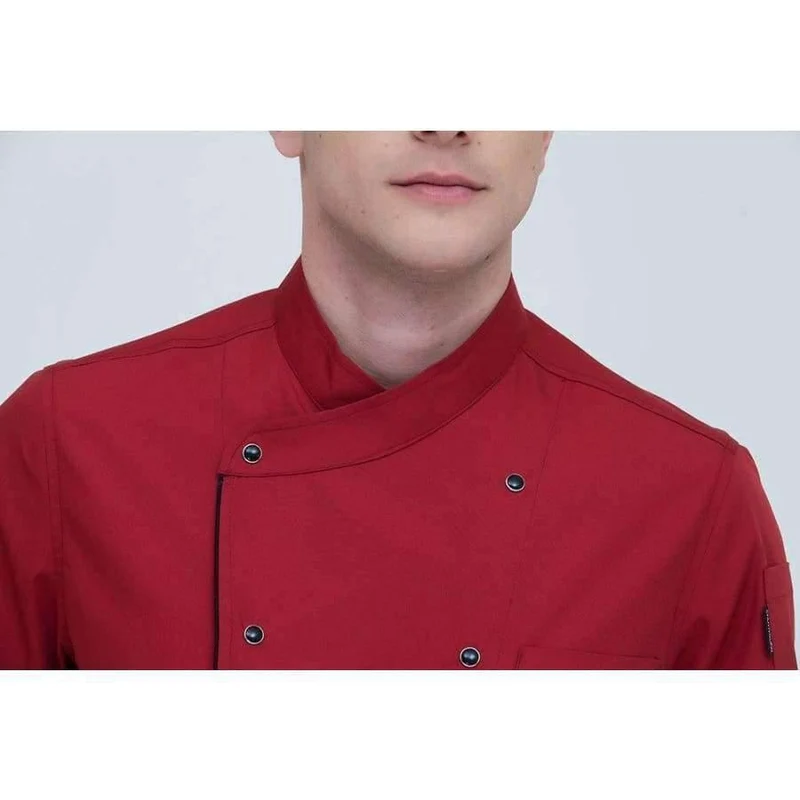 Unisex Restaurant Koch Mäntel Kurzarm Sommer Casual Zweireihig Küche Kochen Arbeitskleidung Hotel Kellner Uniformen Jacken