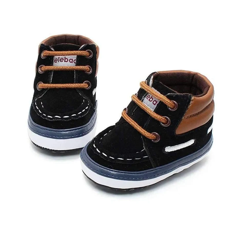 Autumn Spring Frosted Texture Soft Bottom Toddler Shoes By Hand Baby Shoes Cotton Shoes Keep Warm Lace Up First Walkers