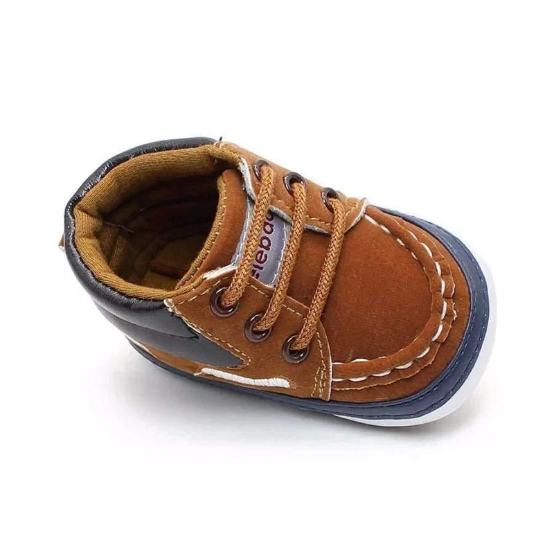 Autumn Spring Frosted Texture Soft Bottom Toddler Shoes By Hand Baby Shoes Cotton Shoes Keep Warm Lace Up First Walkers