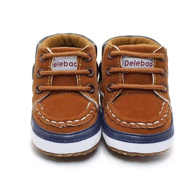 Autumn Spring Frosted Texture Soft Bottom Toddler Shoes By Hand Baby Shoes Cotton Shoes Keep Warm Lace Up First Walkers