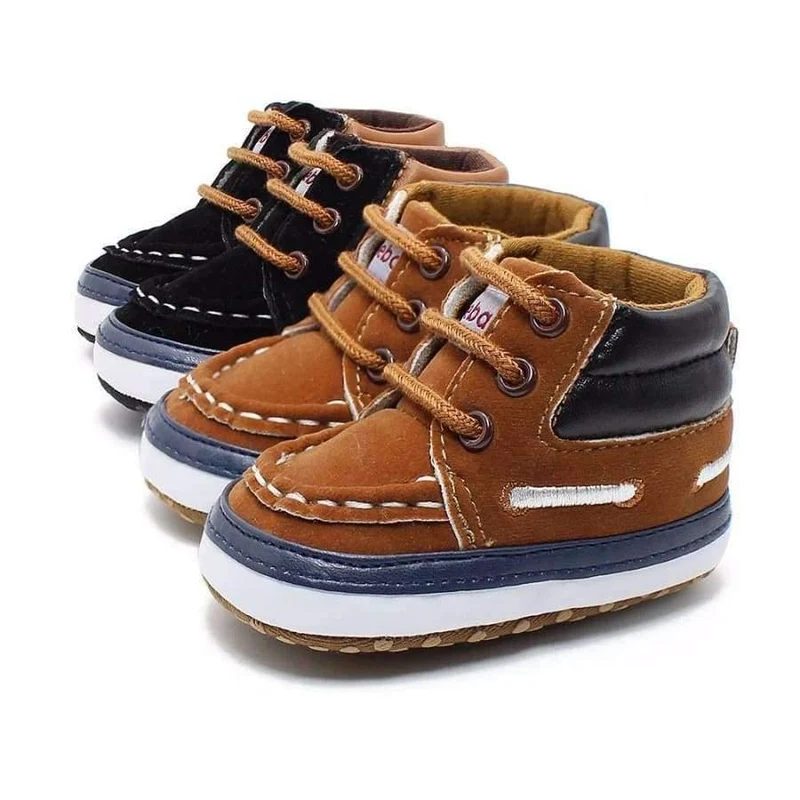Autumn Spring Frosted Texture Soft Bottom Toddler Shoes By Hand Baby Shoes Cotton Shoes Keep Warm Lace Up First Walkers