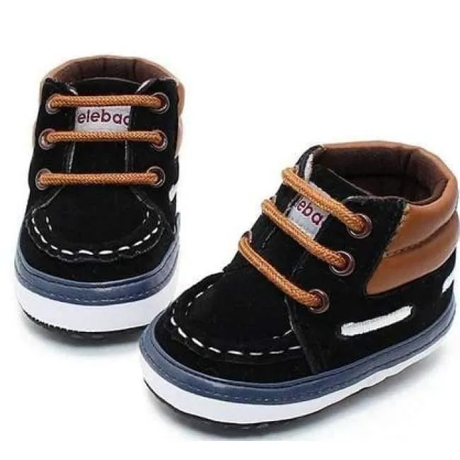 Autumn Spring Frosted Texture Soft Bottom Toddler Shoes By Hand Baby Shoes Cotton Shoes Keep Warm Lace Up First Walkers
