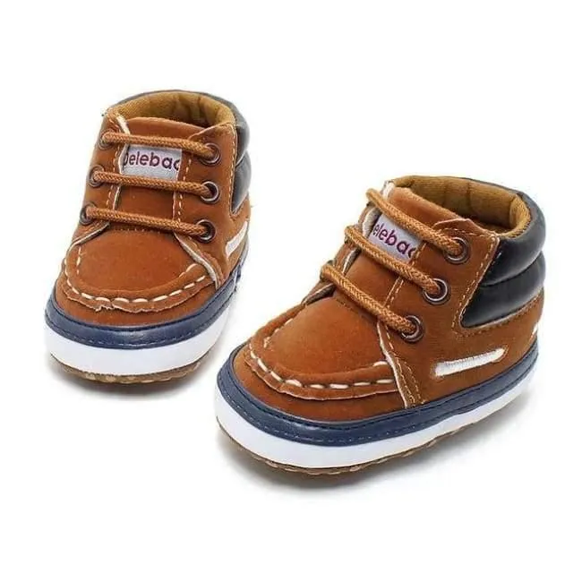 Autumn Spring Frosted Texture Soft Bottom Toddler Shoes By Hand Baby Shoes Cotton Shoes Keep Warm Lace Up First Walkers