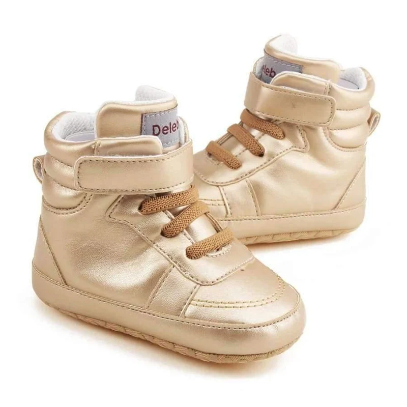 Autumn Spring Frosted Texture Soft Bottom Toddler Shoes By Hand Baby Shoes Cotton Shoes Keep Warm Lace Up First Walkers