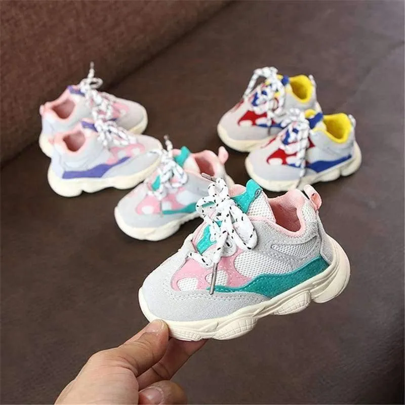 Autumn Baby Girl Boy Toddler Shoes Infant Casual Running Shoes Soft Bottom Comfortable Stitching Color Children Sneaker
