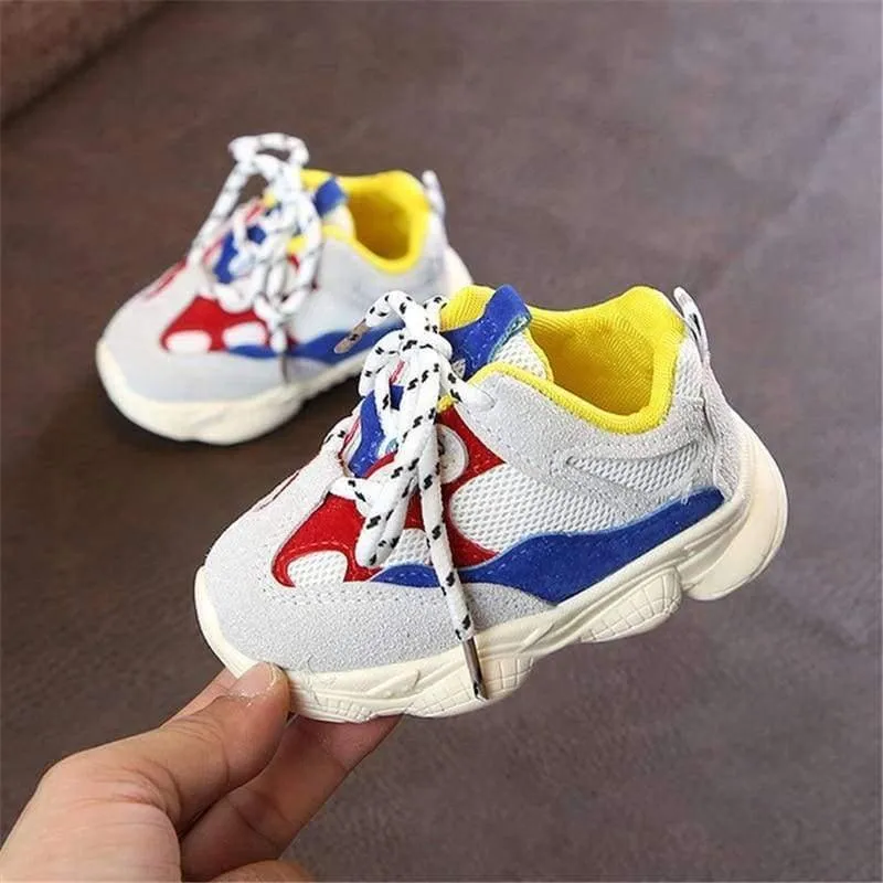 Autumn Baby Girl Boy Toddler Shoes Infant Casual Running Shoes Soft Bottom Comfortable Stitching Color Children Sneaker