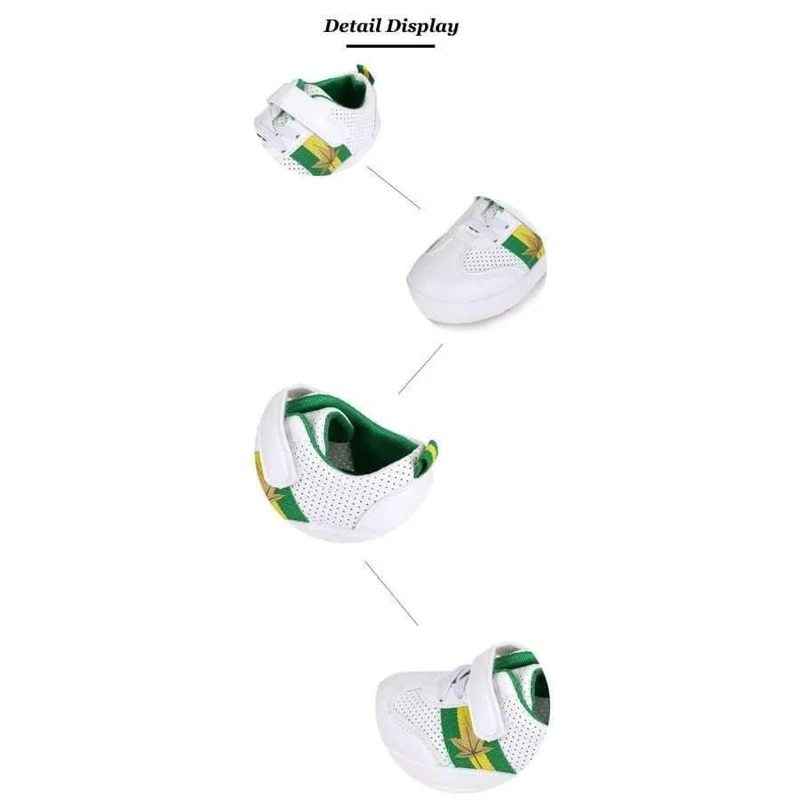 Shoes Baby Shoes Black Red Green Leaves Hollow Ventilation Childrens Casual Shoes Canvas Girls Shoes B1939