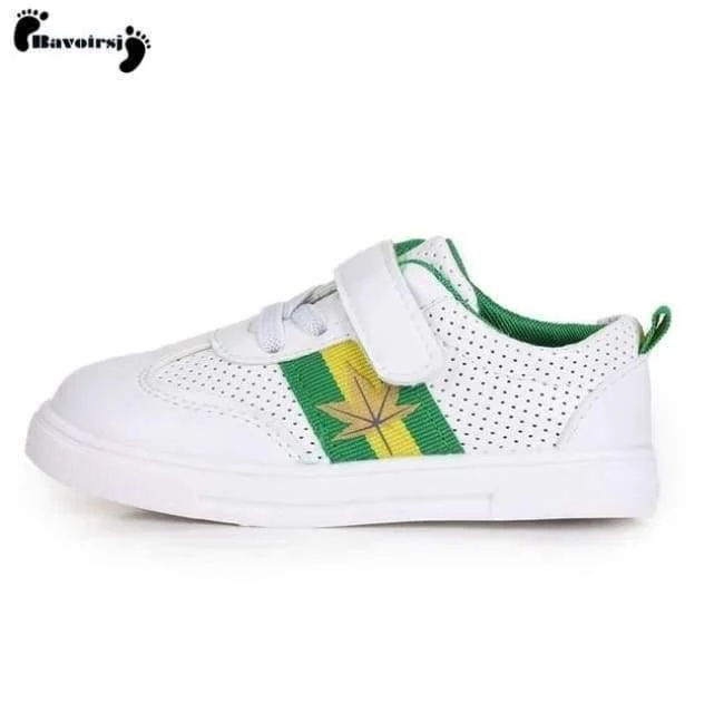 Shoes Baby Shoes Black Red Green Leaves Hollow Ventilation Childrens Casual Shoes Canvas Girls Shoes B1939