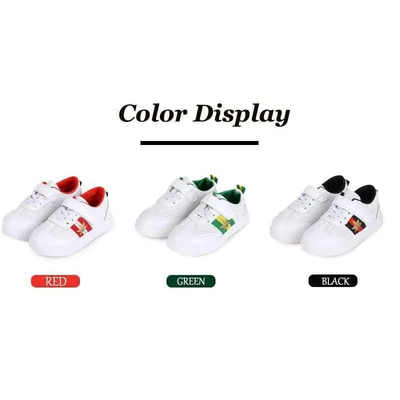 Shoes Baby Shoes Black Red Green Leaves Hollow Ventilation Childrens Casual Shoes Canvas Girls Shoes B1939