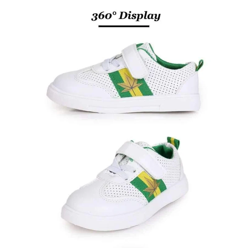 Shoes Baby Shoes Black Red Green Leaves Hollow Ventilation Childrens Casual Shoes Canvas Girls Shoes B1939