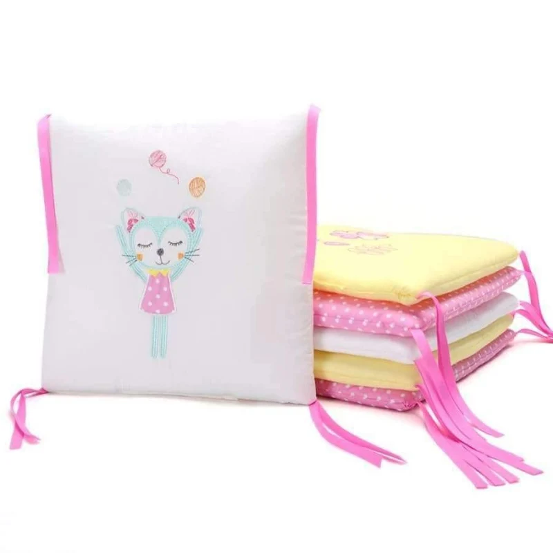 6Pcs Infant Baby Bettwäsche Stoßstange Neugeborenen Krippe Stoßstange Baby Bett Schutz Kleinkind Cartoon Krippe Bettwäsche Stoßstange in die Krippe für Baby