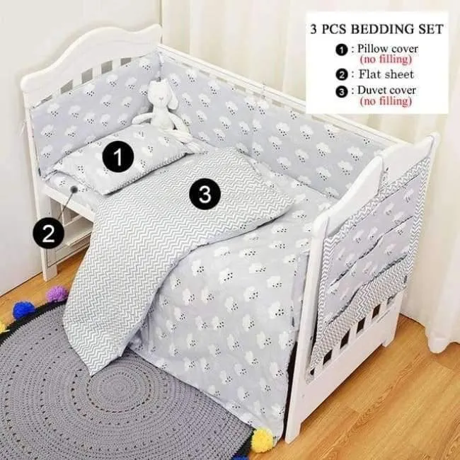 3-teiliges Bettwäscheset aus Baumwolle, modisches Kinderbettset mit Kaktus-/Flamingo-/Fuchsmuster (Bettbezug + Kissenbezug + Bettlaken)