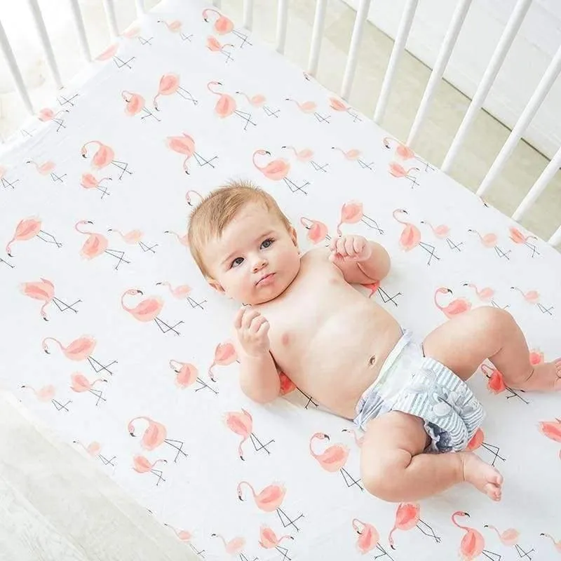 Baumwolle Babybett Spannbettlaken Babybett Bettwäsche Weiche Atmungsaktive Neugeborenen Bettwäsche Weichen Matratzenbezug Protector