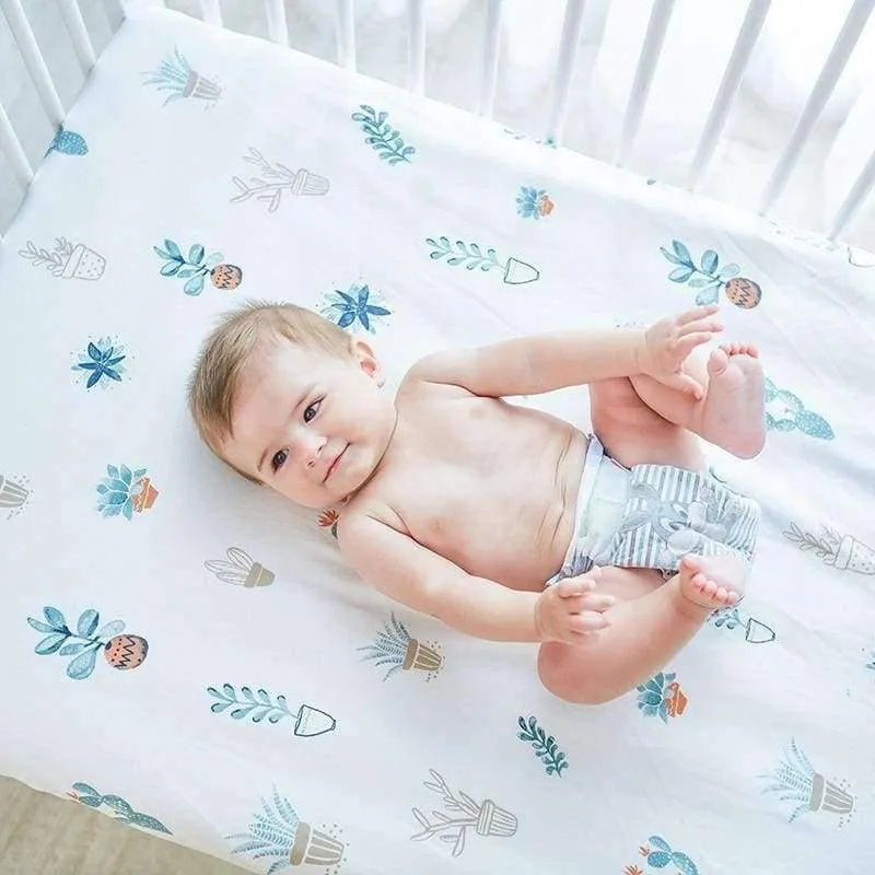 Baumwolle Babybett Spannbettlaken Babybett Bettwäsche Weiche Atmungsaktive Neugeborenen Bettwäsche Weichen Matratzenbezug Protector