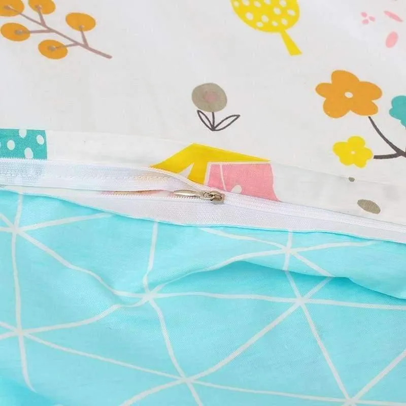 3-teiliges Baby-Bettwäscheset aus reiner Baumwolle mit Cartoon-Muster, Bettwäscheset für Kinderbett, inklusive Kissenbezug, Bettlaken, Bettbezug ohne Füllstoff