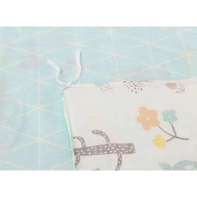 3-teiliges Baby-Bettwäscheset aus reiner Baumwolle mit Cartoon-Muster, Bettwäscheset für Kinderbett, inklusive Kissenbezug, Bettlaken, Bettbezug ohne Füllstoff