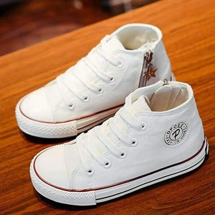 Classic Children Canvas Shoes Girls Boys Kids Sneakers 2018 Fashion Casual Baby Running Shoes Solid Color Child Sport Shoes