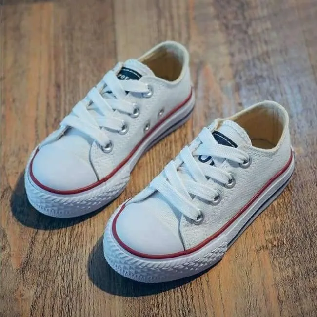 Classic Children Canvas Shoes Girls Boys Kids Sneakers 2018 Fashion Casual Baby Running Shoes Solid Color Child Sport Shoes